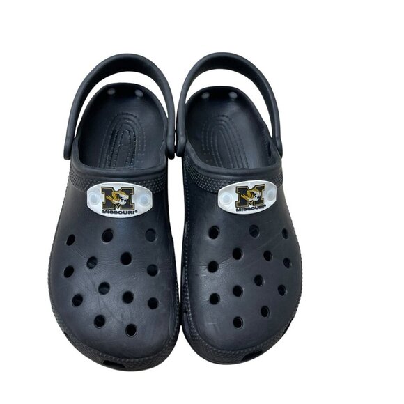 Crocs Classic Clog Black Missouri Tigers Slip On Shoe Men’s Size 13 - Picture 1 of 9